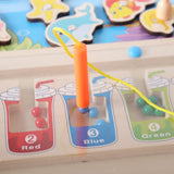 Maxbell Color Matching Game 2 in 1 Girls Boys Wooden Math Toy Magnetic Puzzle Boards