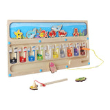 Maxbell Color Matching Game 2 in 1 Girls Boys Wooden Math Toy Magnetic Puzzle Boards