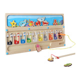 Maxbell Color Matching Game 2 in 1 Girls Boys Wooden Math Toy Magnetic Puzzle Boards