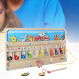 Maxbell Color Matching Game 2 in 1 Girls Boys Wooden Math Toy Magnetic Puzzle Boards