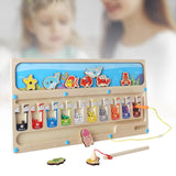 Maxbell Color Matching Game 2 in 1 Girls Boys Wooden Math Toy Magnetic Puzzle Boards