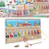 Maxbell Color Matching Game 2 in 1 Girls Boys Wooden Math Toy Magnetic Puzzle Boards