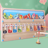 Maxbell Color Matching Game 2 in 1 Girls Boys Wooden Math Toy Magnetic Puzzle Boards