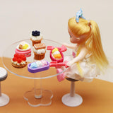 Maxbell Miniature Dollhouse Round Table End Table Cupboard 1 12 Furniture Side Table