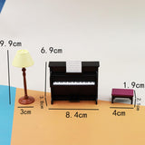 Maxbell 1:12 Scale Dollhouse Piano Sofa Table Lamp Handcraft for Children Boys Girls