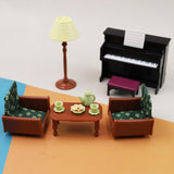 Maxbell 1:12 Scale Dollhouse Piano Sofa Table Lamp Handcraft for Children Boys Girls