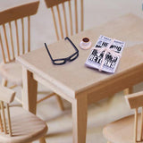 Maxbell Dollhouse Decoration Accessories Newspaper Glasses Coffee Set for Dollhouse