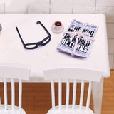 Maxbell Dollhouse Decoration Accessories Newspaper Glasses Coffee Set for Dollhouse