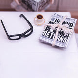 Maxbell Dollhouse Decoration Accessories Newspaper Glasses Coffee Set for Dollhouse