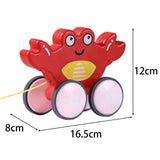 Maxbell Pull Along Toy Pull Along Walking Toy for Boys Girls Children 1 2 3 Year Old Crabs