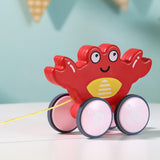 Maxbell Pull Along Toy Pull Along Walking Toy for Boys Girls Children 1 2 3 Year Old Crabs