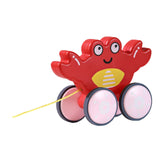 Maxbell Pull Along Toy Pull Along Walking Toy for Boys Girls Children 1 2 3 Year Old Crabs