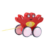 Maxbell Pull Along Toy Pull Along Walking Toy for Boys Girls Children 1 2 3 Year Old Crabs