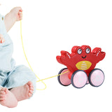 Maxbell Pull Along Toy Pull Along Walking Toy for Boys Girls Children 1 2 3 Year Old Crabs