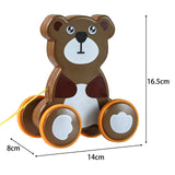 Maxbell Pull Along Toy Pull Along Walking Toy for Boys Girls Children 1 2 3 Year Old Bear
