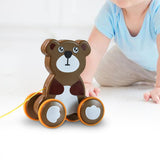 Maxbell Pull Along Toy Pull Along Walking Toy for Boys Girls Children 1 2 3 Year Old Bear
