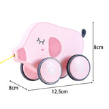 Maxbell Pull Along Toy Pull Along Walking Toy for Boys Girls Children 1 2 3 Year Old Pig