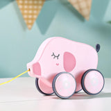 Maxbell Pull Along Toy Pull Along Walking Toy for Boys Girls Children 1 2 3 Year Old Pig