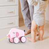 Maxbell Pull Along Toy Pull Along Walking Toy for Boys Girls Children 1 2 3 Year Old Pig