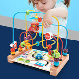 Maxbell Wooden Bead Maze Toys Grasping Ability Developmental for Baby New Year Gift