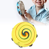 Maxbell Tambourine 7.87'' Rhythm Hand Held Drum Bell for Music Classroom KTV Concert
