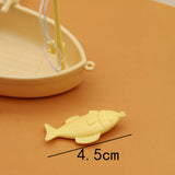 Maxbell 6xMiniature Fishing Boat Model Mini Boats Model for Photo Props Micro Landscape