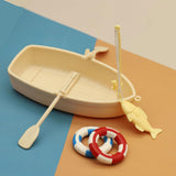 Maxbell Miniature Fishing Boat Model Mini Boats Model for Photo Props Micro Landscape