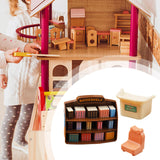 Maxbell Dollhouse Miniature Bookshelf Mini Furniture Model for 1/12 Playset Supplies