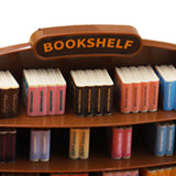 Maxbell Dollhouse Miniature Bookshelf Mini Furniture Model for 1/12 Playset Supplies