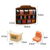 Maxbell Dollhouse Miniature Bookshelf Mini Furniture Model for 1/12 Playset Supplies