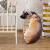 Maxbell 3D Simulation Dog Plush Pillow Stuffed Animals Plush Toy for Office Car Sofa