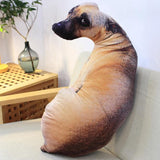 Maxbell 3D Simulation Dog Plush Pillow Stuffed Animals Plush Toy for Office Car Sofa