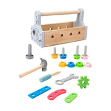 Maxbell Tool Box Toys Wooden Construction Toy for Matching Patterning Birthday Gifts