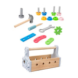 Maxbell Tool Box Toys Wooden Construction Toy for Matching Patterning Birthday Gifts