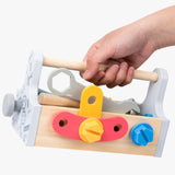 Maxbell Tool Box Toys Wooden Construction Toy for Matching Patterning Birthday Gifts