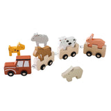 Maxbell Wooden Animal Train Set Educational Toy Animal Farm Train for Kids Girl Toys