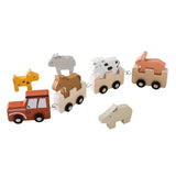 Maxbell Wooden Animal Train Set Educational Toy Animal Farm Train for Kids Girl Toys