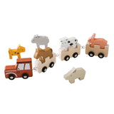 Maxbell Wooden Animal Train Set Educational Toy Animal Farm Train for Kids Girl Toys