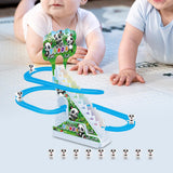 Maxbell Musical Panda Chasing Race Track Game Set Roller Coaster Playset for Ages 3+