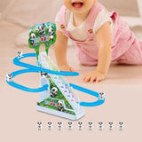 Maxbell Musical Panda Chasing Race Track Game Set Roller Coaster Playset for Ages 3+
