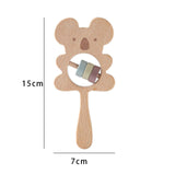 Maxbell Baby Teether Rattles Activity Toy Shaking Bell for Newborn Wood Teething Toy