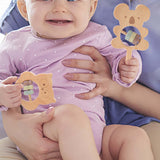 Maxbell Baby Teether Rattles Activity Toy Shaking Bell for Newborn Wood Teething Toy