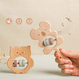 Maxbell Baby Teether Rattles Activity Toy Shaking Bell for Newborn Wood Teething Toy