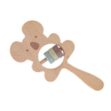 Maxbell Baby Teether Rattles Activity Toy Shaking Bell for Newborn Wood Teething Toy