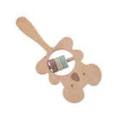 Maxbell Baby Teether Rattles Activity Toy Shaking Bell for Newborn Wood Teething Toy