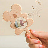 Maxbell Baby Teether Rattles Activity Toy Shaking Bell for Newborn Wood Teething Toy