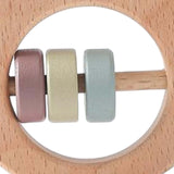 Maxbell Baby Teether Rattles Activity Toy Shaking Bell for Newborn Wood Teething Toy