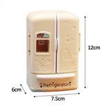 Maxbell 1:12 Dollhouse Miniature Double Door Refrigerator for Home Living Room Decor Beige