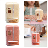 Maxbell 1:12 Dollhouse Miniature Double Door Refrigerator for Home Living Room Decor Beige
