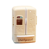 Maxbell 1:12 Dollhouse Miniature Double Door Refrigerator for Home Living Room Decor Beige